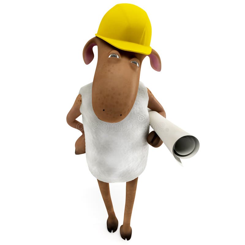 Sheepy - Ingenieur stock illustratie Sheepy - Ingenieur stock illustratie