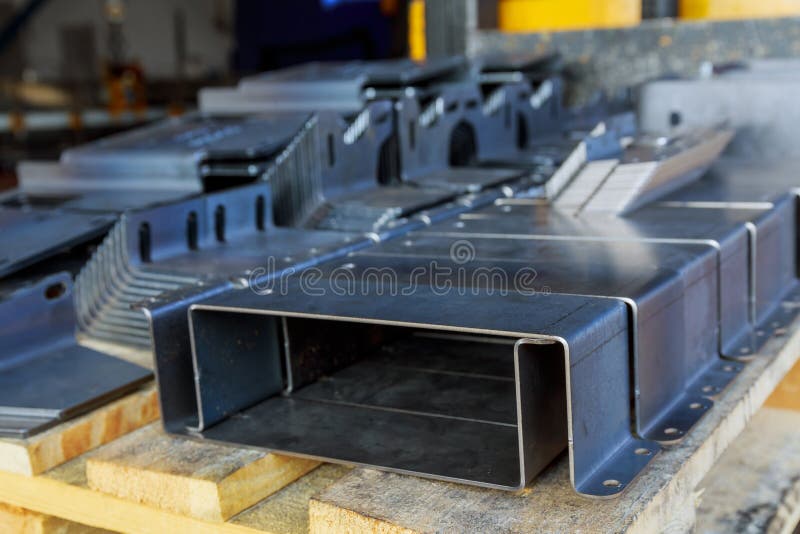 Sheet Metal Product after Processing on a Bending Machine. Production