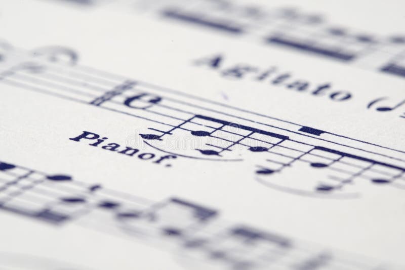 Close up of a sheet of music. Paper notation stock images, royalty-free photos and pictures