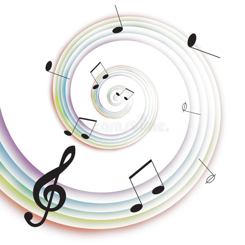Spiral sheet music stock vector. Illustration of abstract - 12531647