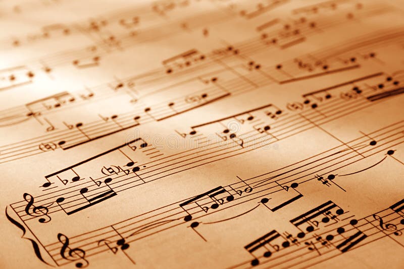 Sheet of musical symbols stock image. Image of melody - 4351299