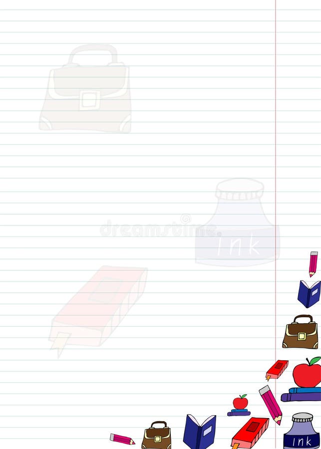 Sheet from a Notebook with Colored - Sheet Notebook Colored School Doodles Agenda Template Page Notes Place Text Blank To Do List Decorated Design Flat 280496130 