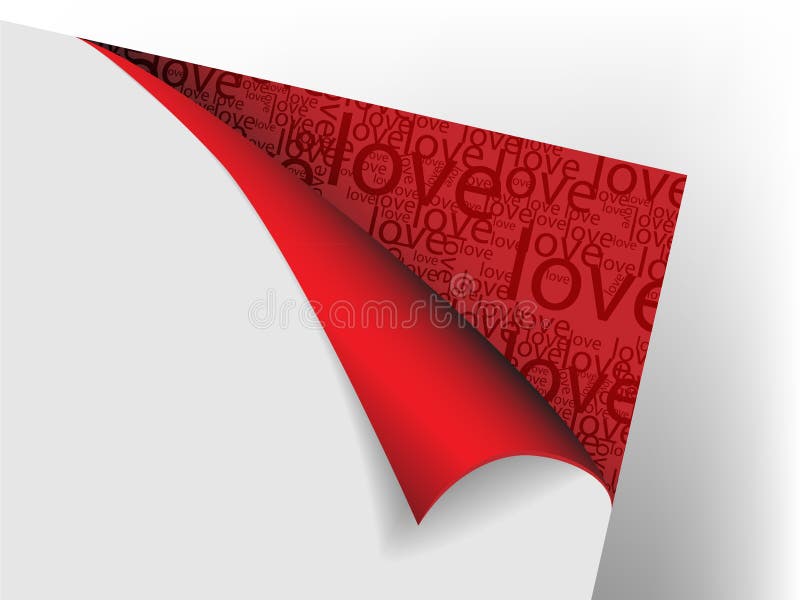 Sheet of paper with flex red corner