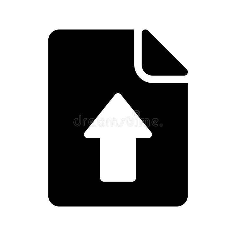 Sheet upload vector glyphs icon royalty free illustration Sheet upload vector glyphs icon royalty free illustration