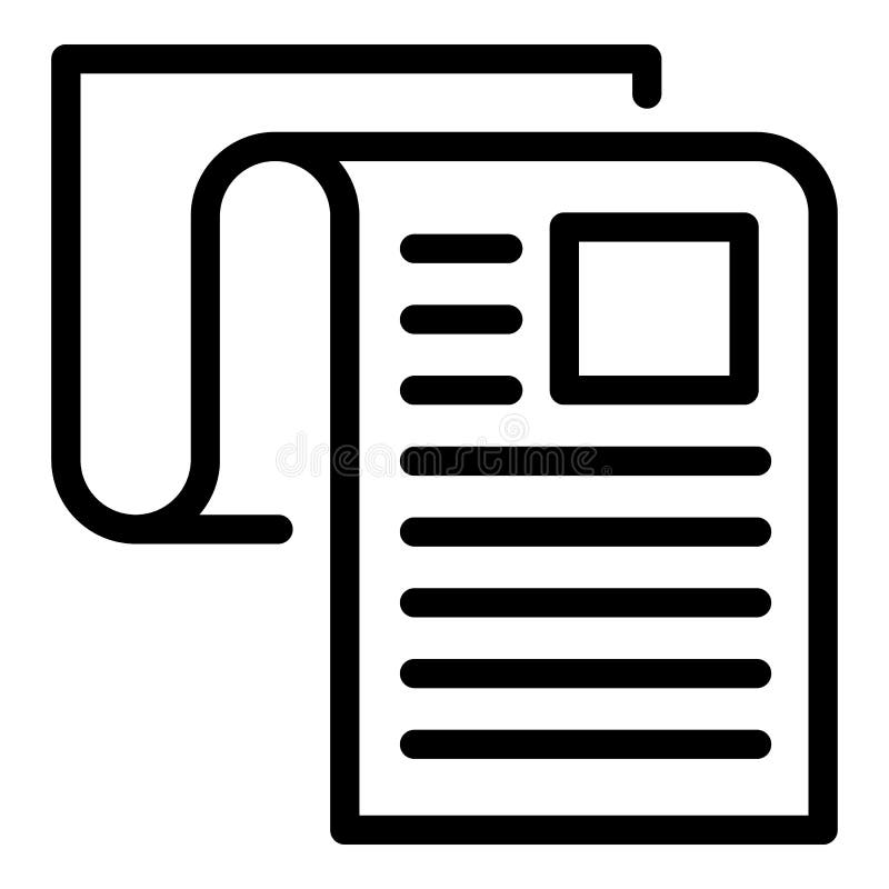 Sheet writing icon, outline style vector illustration