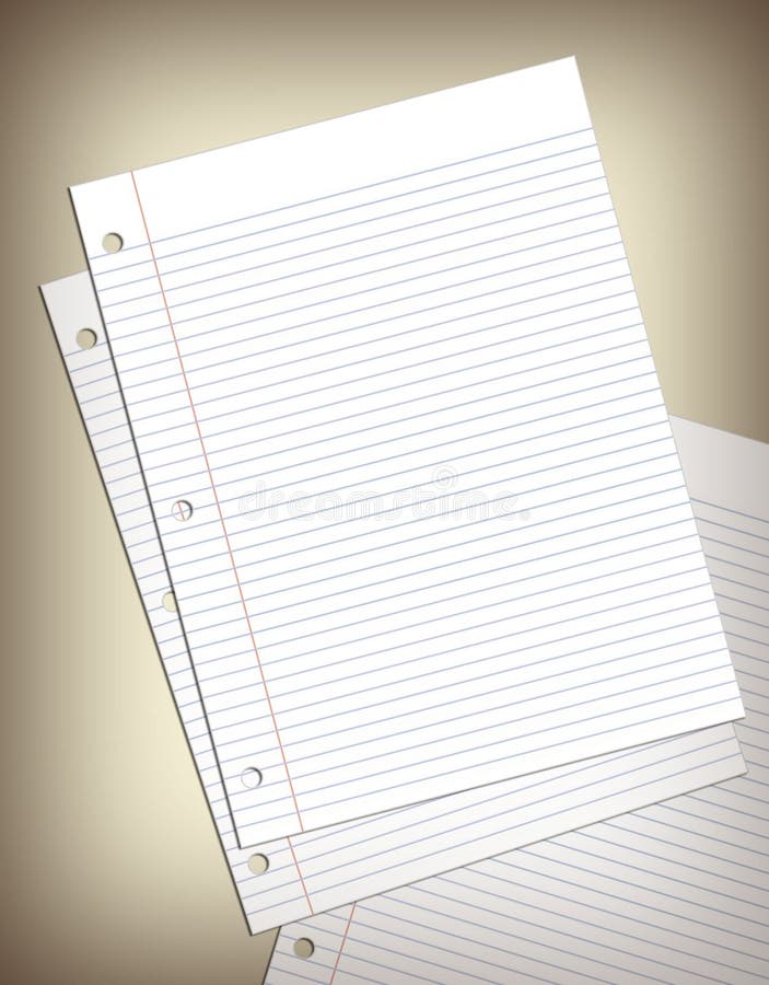 Sheets of Notebook Paper
