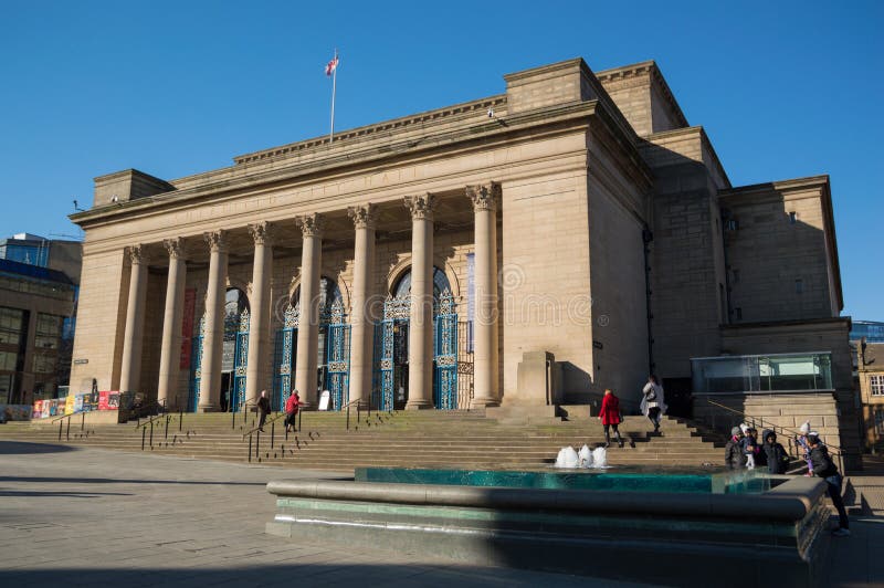 Sheffield city hall on a sunny morning in South Yorkshire