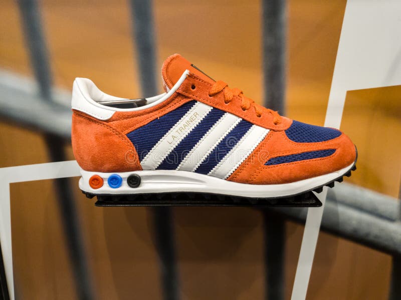 SHEFFIELD, UK - 2ND 2019: the Latest Adidas Trainer for Sale in a Red White and Blue Colour Editorial Photo - Image of fitness, modern: 149473521