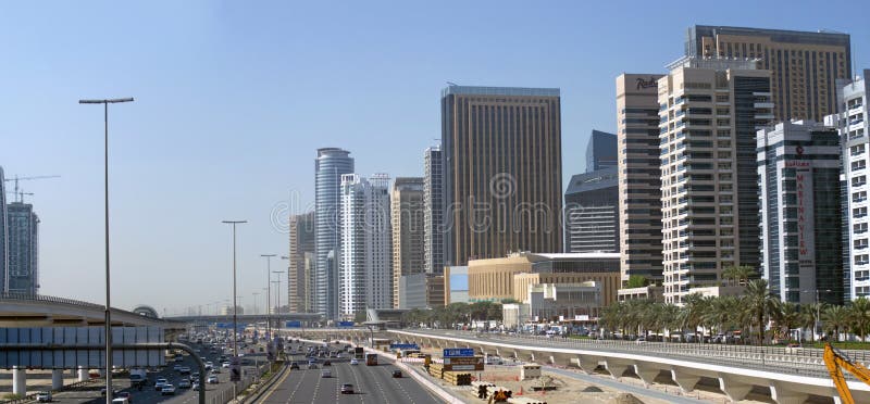 Sheikh Zayed Road also known as E11 highway is the longest road in the Emirates, it stretches from Al-Silah in the Emirate of Abu Dhabi and ends in Ras al-Khaimah emirate, running roughly parallel to UAE's coastline along the Persian Gulf. The road forms the main artery in some emirates' main cities, where it assumes various alternate names - Sheikh Maktoum Road in Abu Dhabi, Sheikh Zayed Road in Dubai, and Sheikh Muhammad bin Salem Road in Ras al-Khaimah.