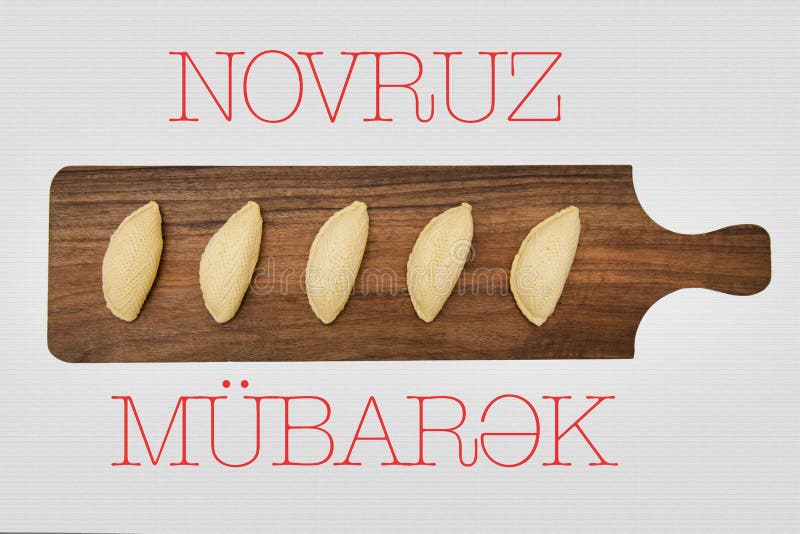 Shekerbura national Azerbaijani cookie as traditional Novruz holiday attribute stock photography Shekerbura national Azerbaijani cookie as traditional Novruz holiday attribute stock photography
