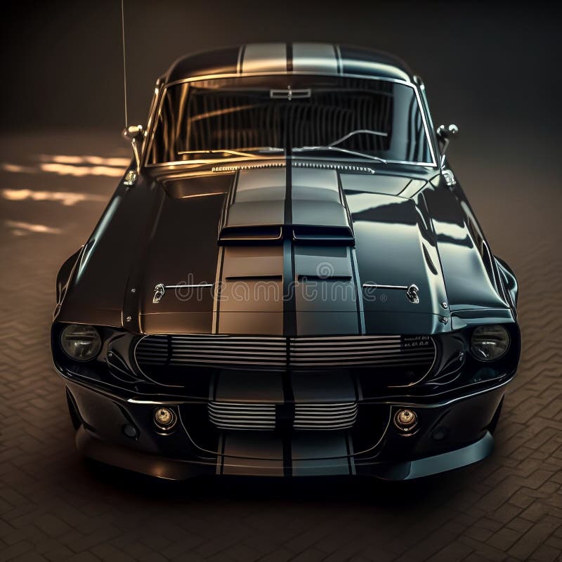 Shelby gt500 cr classico 3d hyper realistico royalty illustrazione gratis