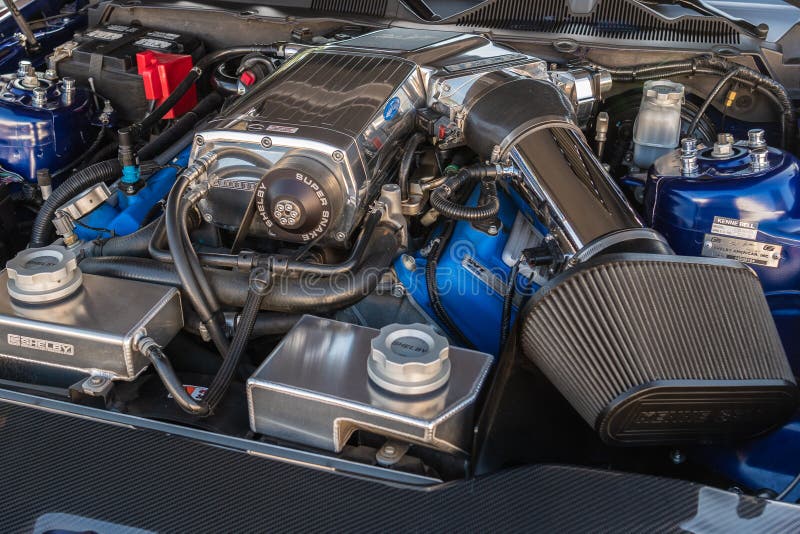 Shelby GT500 Super Snake Engine on Display during Galpin Car Show