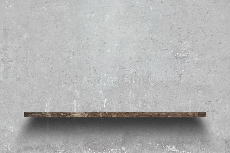 Shelf on concrete wall stock image. Image of grunge 215566111