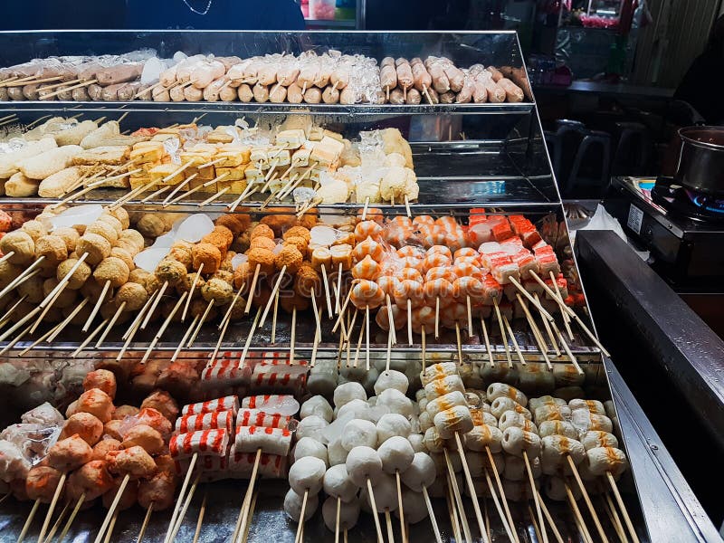 A Shelf Full of Oden a Traditional Japanese Boiled Food Stock Image ...