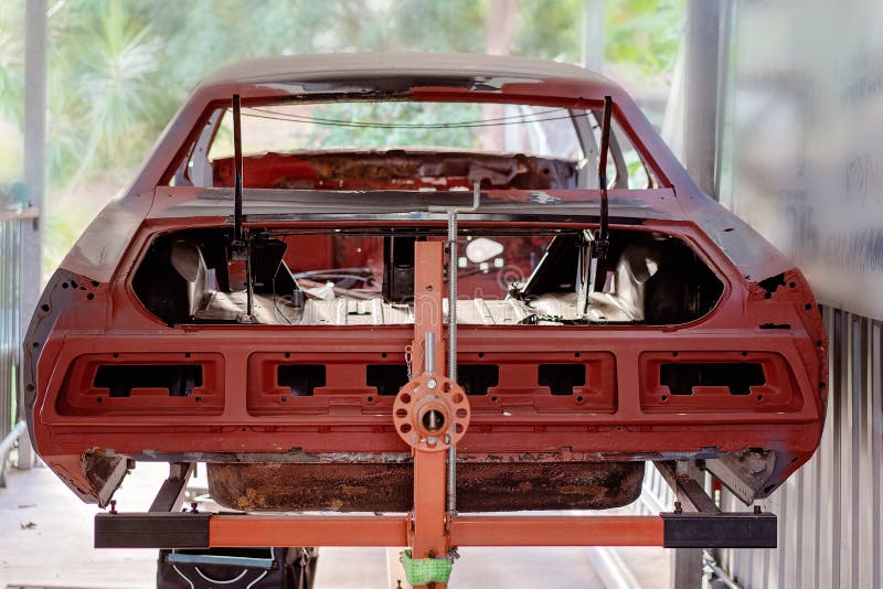 Classic Car Under Restoration Stock Photo Image of chassis, antique