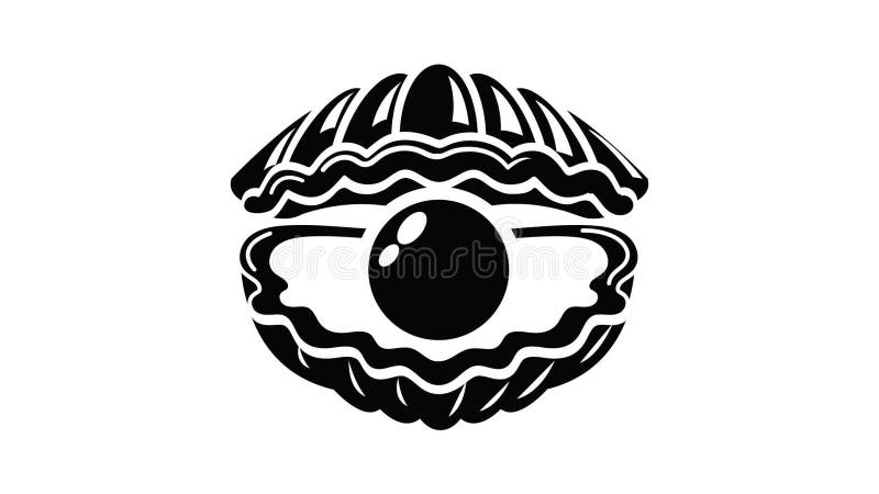Shell with pearl icon animation vector illustration
