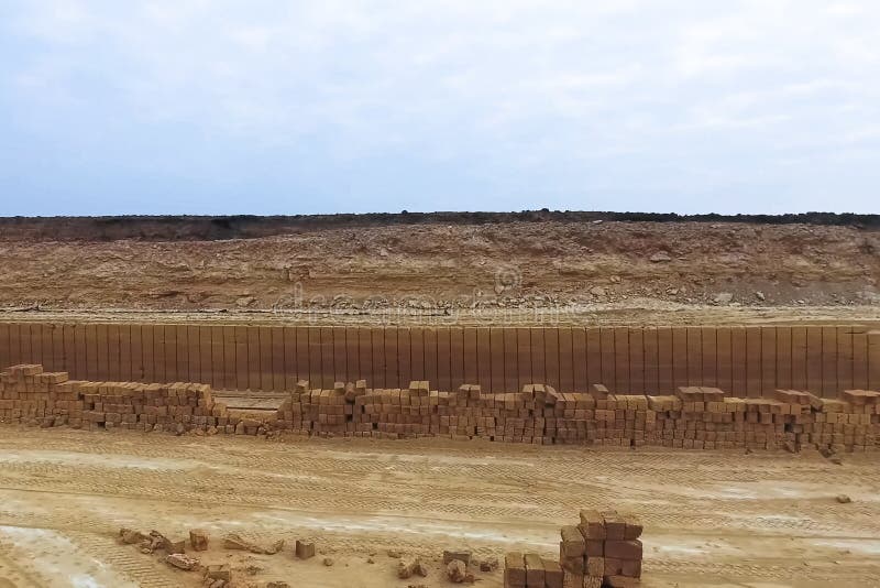Shell Quarry Quarry. Cutting Seashell into Blocks Right Away in a