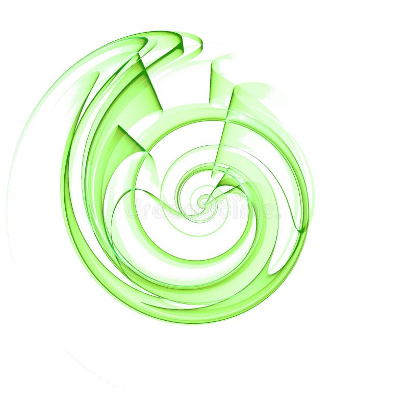 Shell Spiral Circle in Green