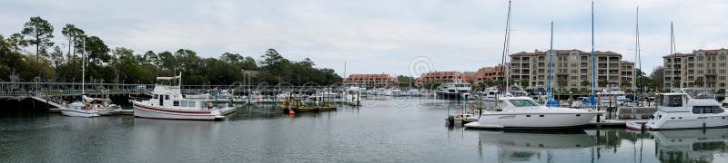 Shelter Cove Harbour and Marina Panorama