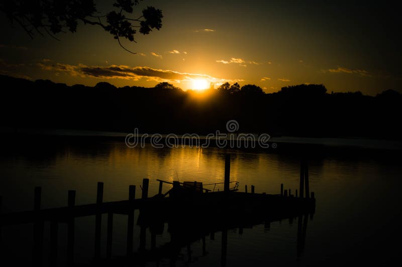 Shelter Island sunset. stock photo. Image of colors 119956068