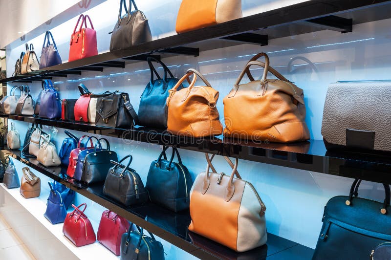 Handbags Purse In Department Store Stock Image Image of shop, woman