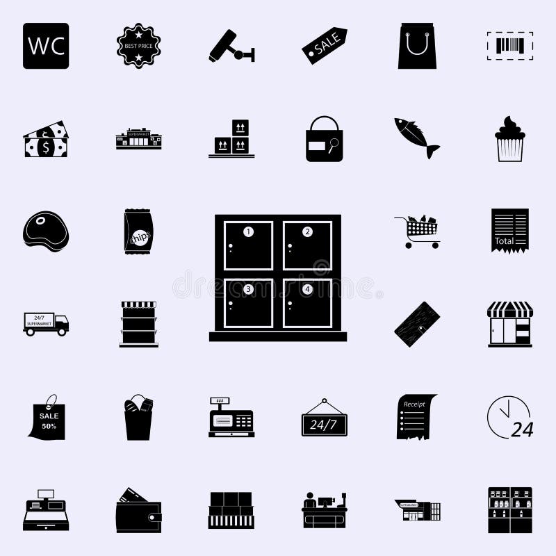 Shelves for Storage Icon. Market Icons Universal Set for  and Mobile