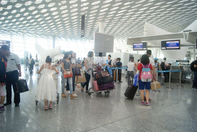 Shenzhen Baoan lotnisko międzynarodowe w Chiny,. Shenzhen Baoan Xixiang, Baoan lotniska międzynarodowego terminal nowy krajobraz