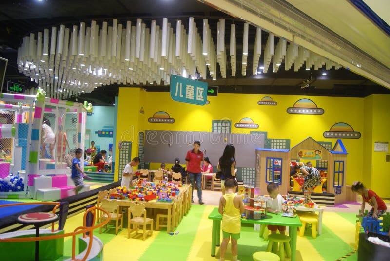 Shenzhen, China: De Recreatiegebied van kinderen royalty-vrije stock afbeelding Shenzhen, China: De Recreatiegebied van kinderen royalty-vrije stock afbeelding