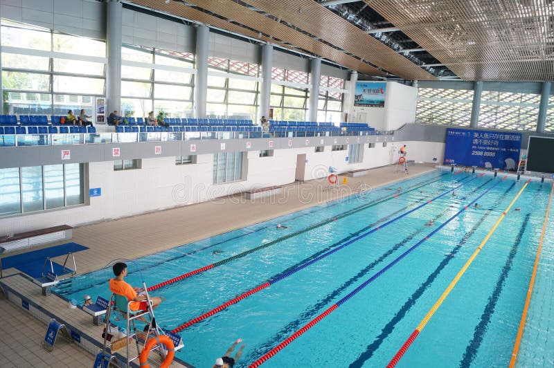 Shenzhen, China: People Swimming in the Swimming Pool Editorial Stock ...