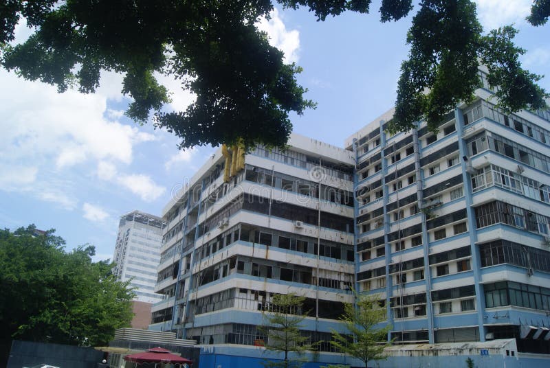 Shenzhen Shekou Industrial Zone, industrial landscape, in the green trees in the environment. Shenzhen Shekou Industrial Zone, industrial landscape, in the green trees in the environment.