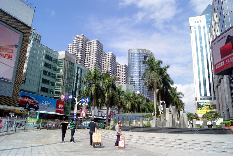Shenzhen Κίνα: qiang βόρεια εμπορική οδός στοκ εικόνες με δικαίωμα ελεύθερης χρήσης