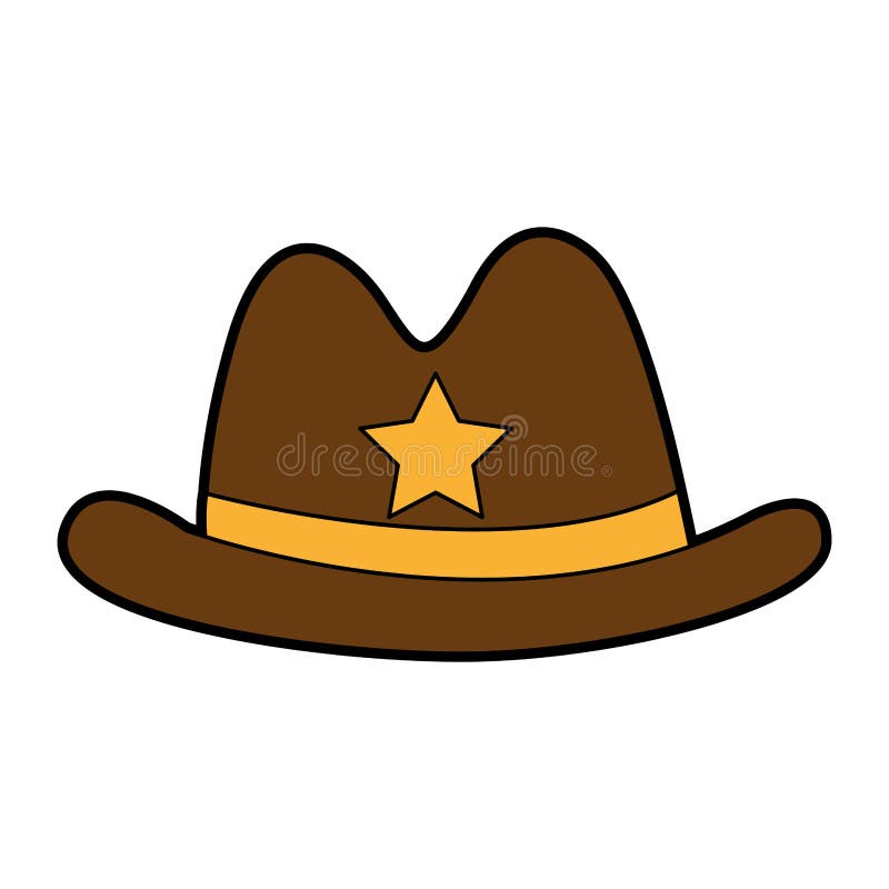 Sheriff hat isolated icon stock vector. Illustration of sheriff 93016884