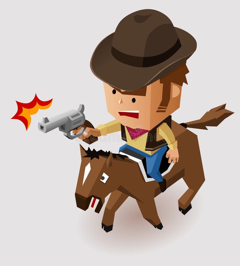 Sheriff med revolverridninghästen