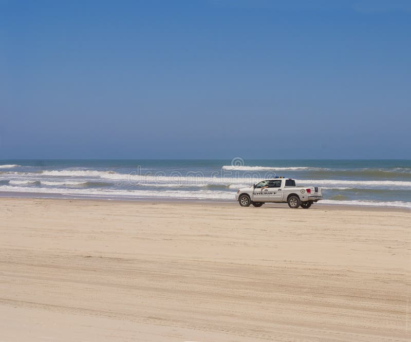 A Sheriffs Car at the Outer Banks. Stock Photo Image of driving, sandbanks 190464574