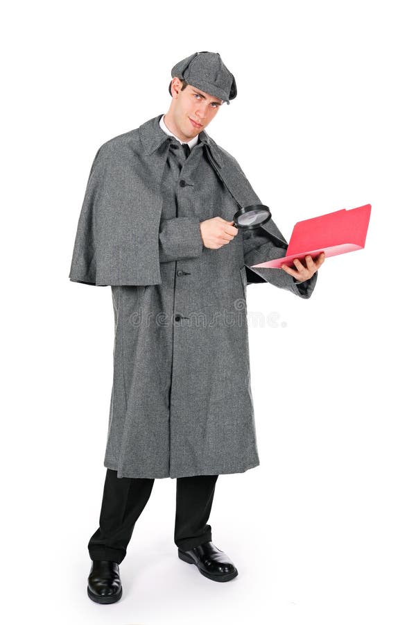Man dressed as detective Sherlock Holmes. Man dressed as detective Sherlock Holmes.
