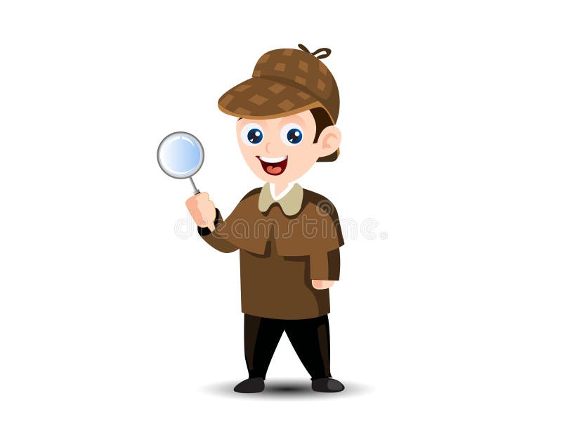 Sherlock Detektywa Maskotka ilustracja wektor Sherlock Detektywa Maskotka ilustracja wektor