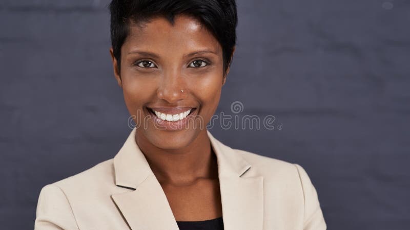 Shes Ready For Business A Shot Of An Attractive Businesswoman Smiling