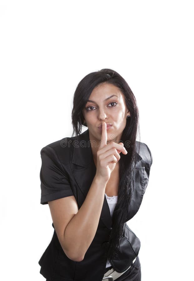 Shhh Quiet stock photography