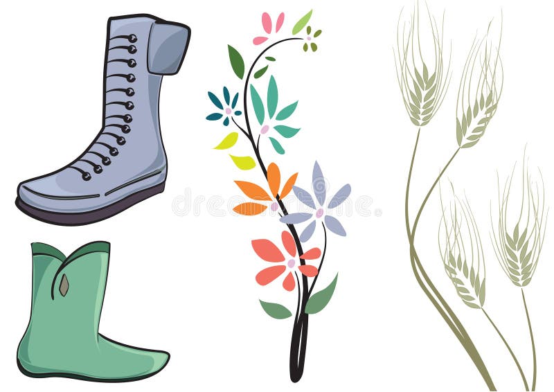 Shhoes und Blume stock abbildung Shhoes und Blume stock abbildung