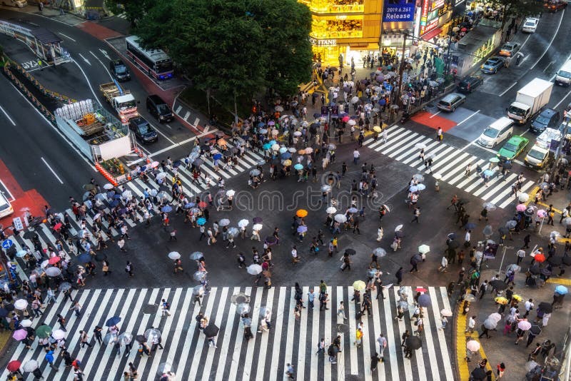 Rain day shibuya Stock Photos and Images