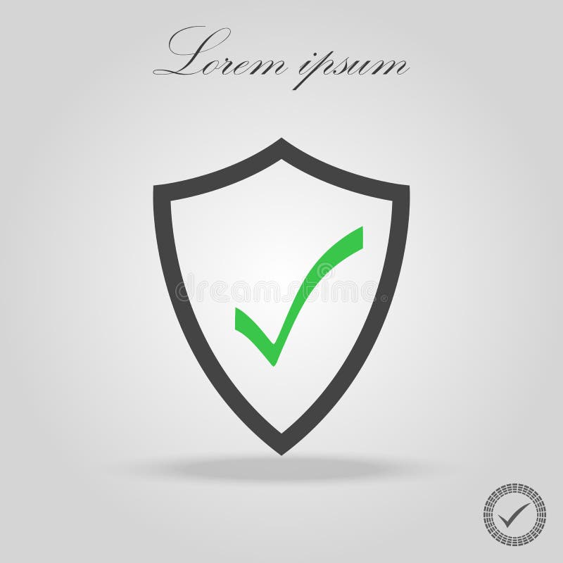 Shield check mark logo icon design template elements vector illustration