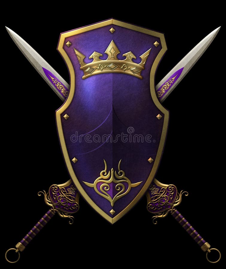 Fantasy Shield Gorgeous Swords Stock Illustrations – 24 Fantasy Shield ...
