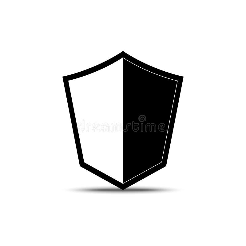 Shield icon vector art design stock illustration