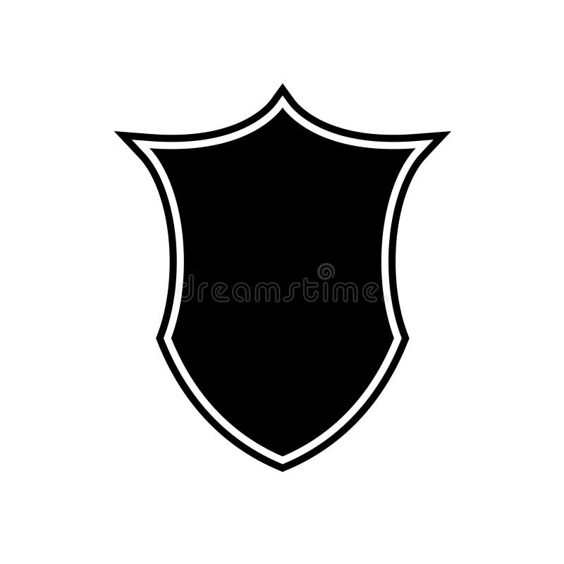 Shield Icon Vector Illustration Logo. Protection Shield Vector Icon