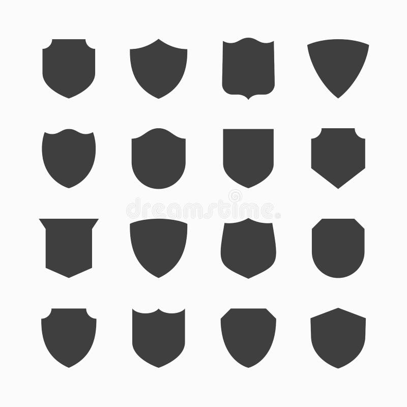 Pictograme scut royalty free illustration