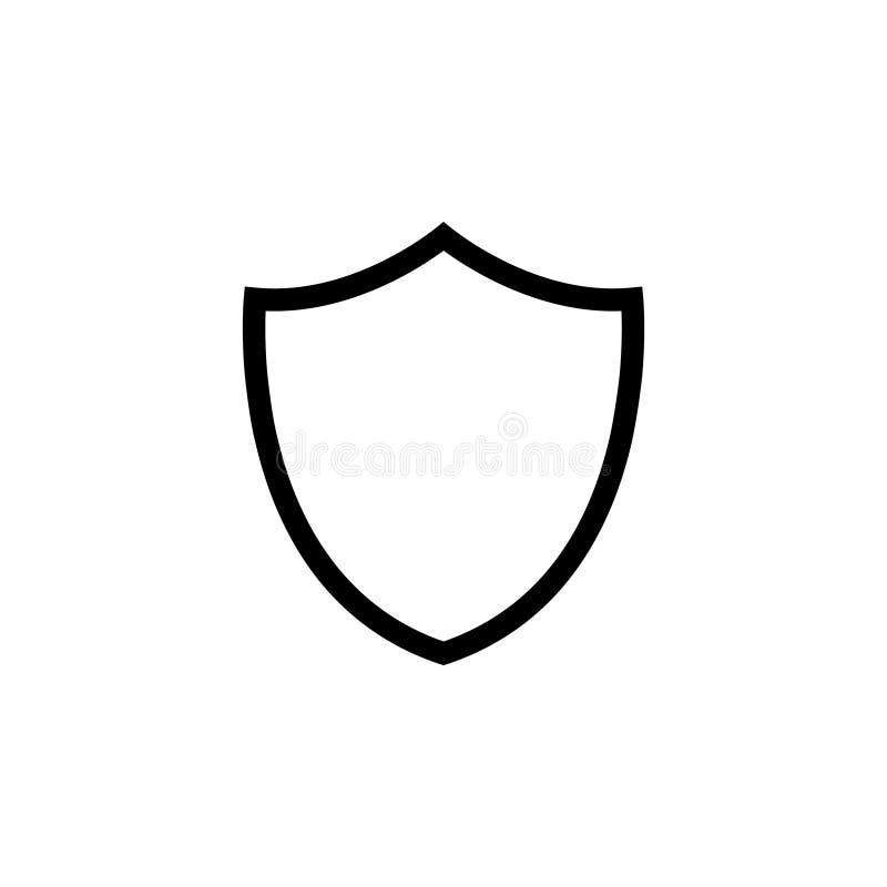 Shield line Icon. vector stock illustration