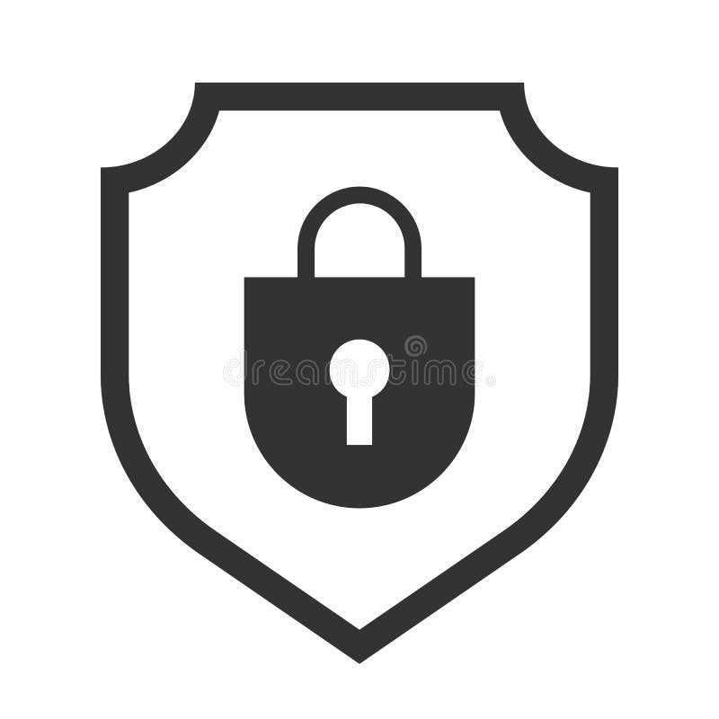 Shieldlockicon stock vector. Illustration of close 157109838