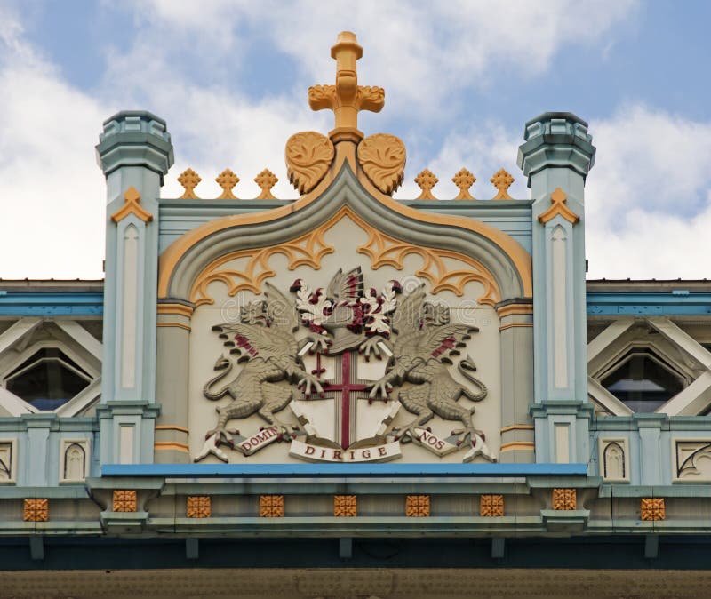 Shield of London on Tower Bridge stock photo Shield of London on Tower Bridge stock photo