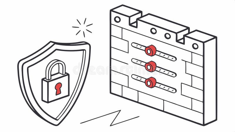 Shield with sliders, adjustable security settings design vector design Generative AI vector illustration