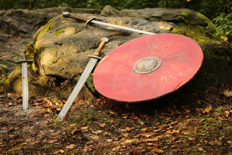 Shield and swords. 